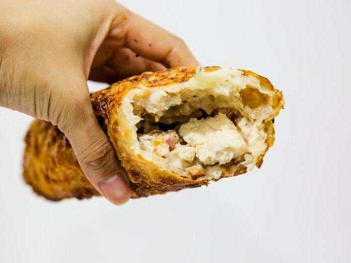 Cheesy, bready, and bacony, the chicken bake is a hearty, heavy Hot Pocket on steroids. It