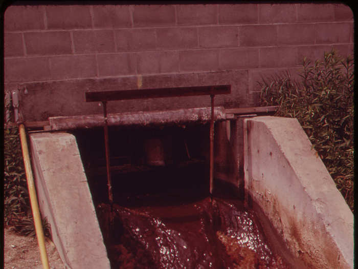 The practice of dumping waste into local rivers caused some water sources to so contaminated that they were unsafe for human consumption.