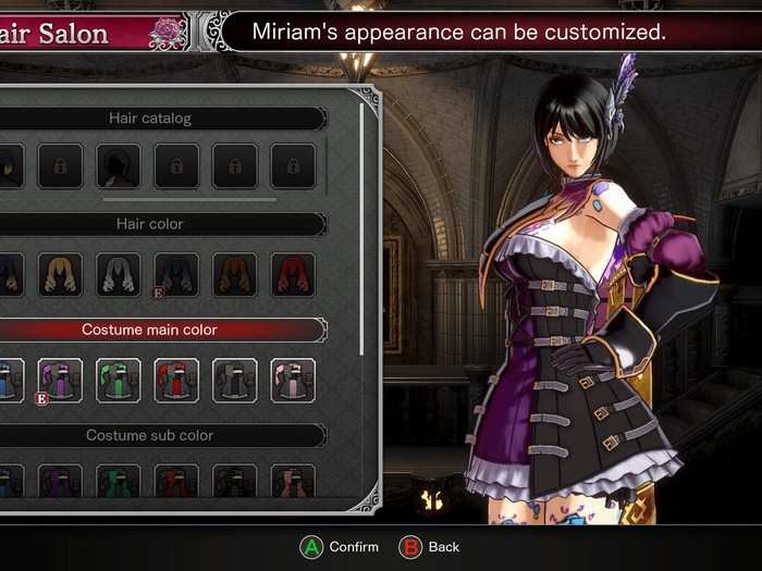 "Bloodstained" lets you customize Miriam