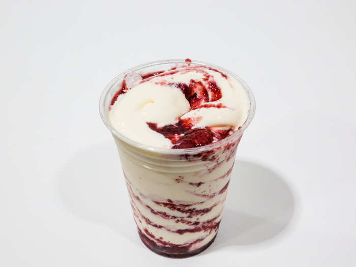 VERY BERRY SUNDAE, $1.65 — Costco offers silky-smooth vanilla frozen yogurt, which can be eaten plain or in a berry sundae.