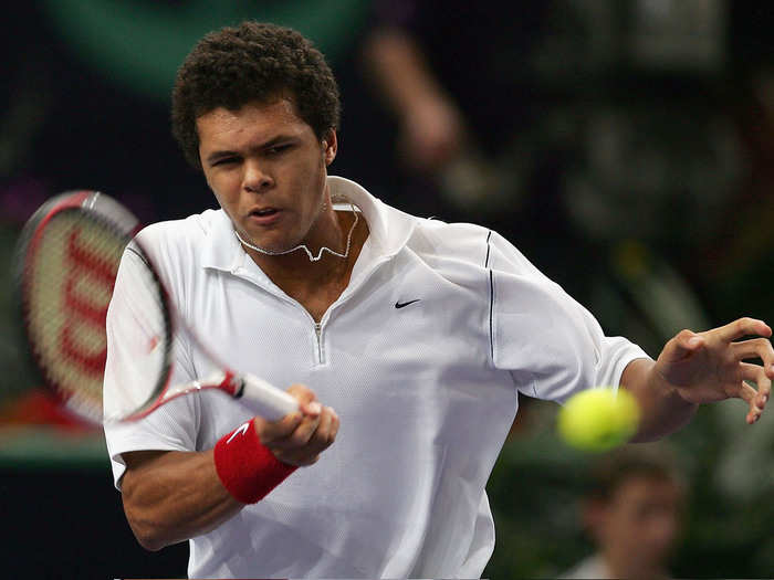 Jo-Wilfried Tsonga in 2004 (age 19)