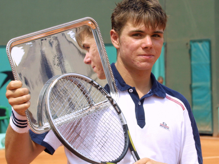 Stan Wawrinka in 2003 (age 18).