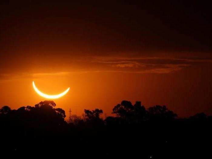 Because the eclipse occurred late in the afternoon, the coming sunset made for a colorful finale to the only total solar eclipse of the year.