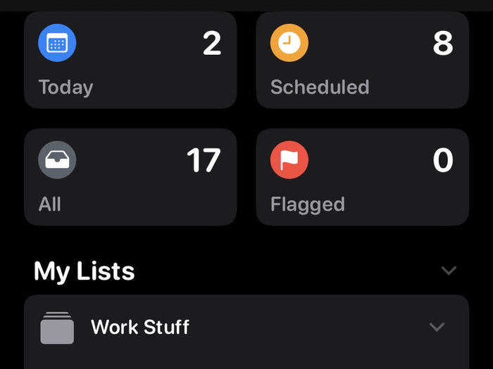 You can also organize individual reminders into lists in iOS 13.