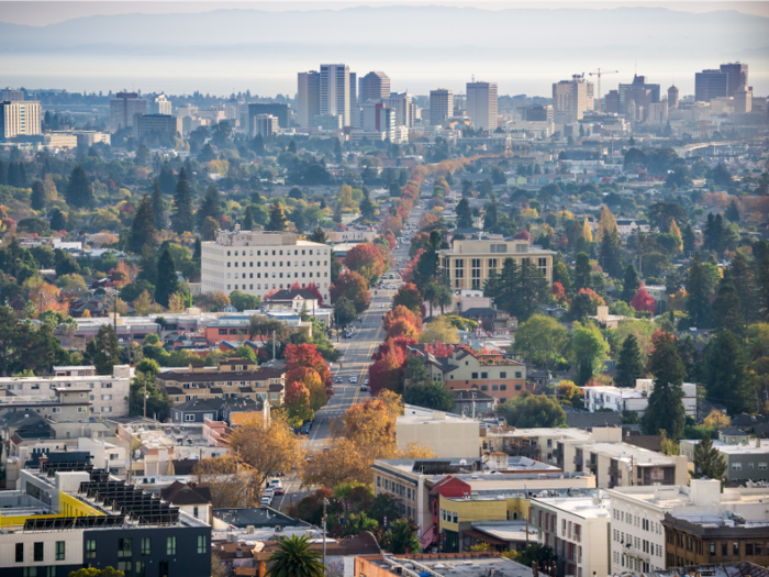 Oakland: The median rent for a one-bedroom apartment in Oakland, California increased by 34.6%.