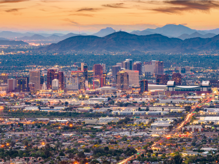 Phoenix: The median rent for a one-bedroom apartment in Phoenix, Arizona increased by 19.5%.