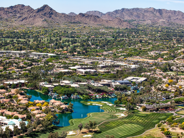 Scottsdale: The median rent for a one-bedroom apartment in Scottsdale, Arizona increased by 18.4%.