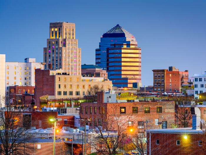 Durham: The median rent for a one-bedroom apartment in Durham, North Carolina increased by 11.8%.