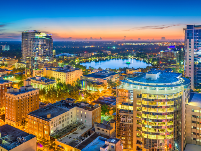 Orlando: The median rent for a one-bedroom apartment in Orlando, Florida increased by 8.4%.