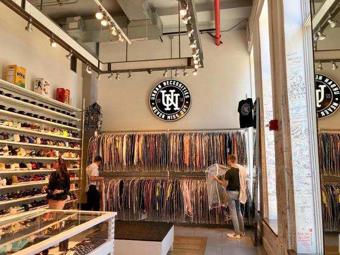 Downstairs, we took a look at the Urban Necessities pop-up shop that