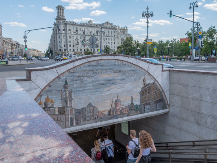 I exited the metro at Moscow