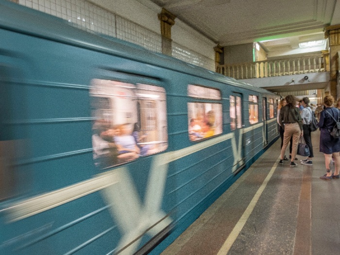 My train arrived about 30 seconds after I stepped onto the platform. I found that even though it looked like an old train, it was much quieter than trains in New York City.