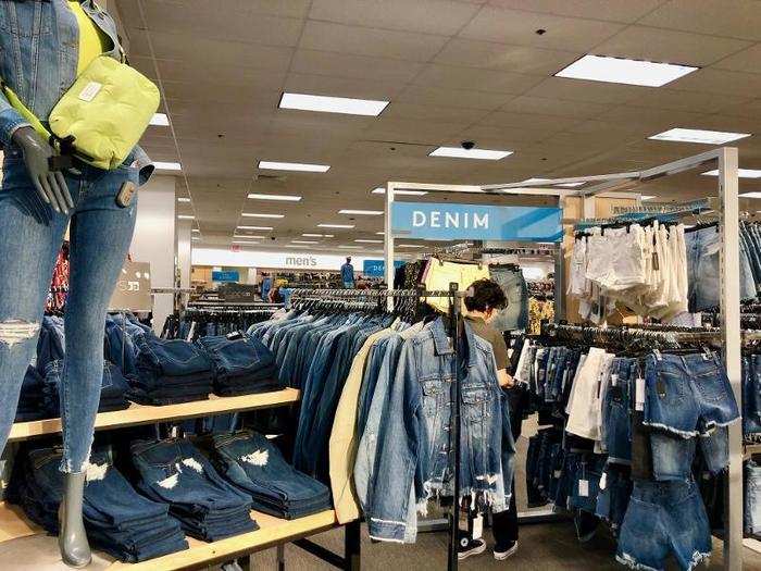 There was also an enormous denim section located in the center of the store.