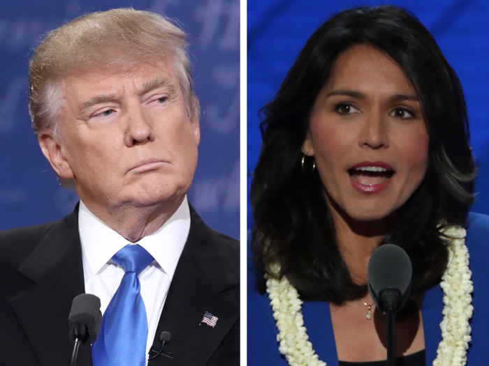 In a 2018 tweet, Gabbard called Trump "Saudi Arabia