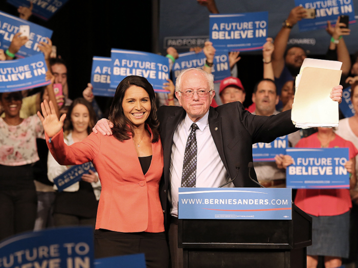 In 2016, instead of backing frontrunner Hilary Clinton she showed her support for Bernie Sanders by resigning from her position as vice chair of the Democratic National Committee. She said she was uninvited from the party