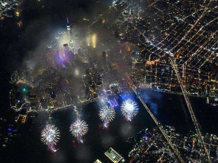 Millions of people gathered to watch the fireworks this year from Manhattan and Brooklyn, according to WNBC.