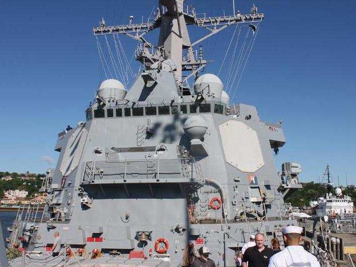 The Fleet Week tour took visitors out onto the forecastle — or fo