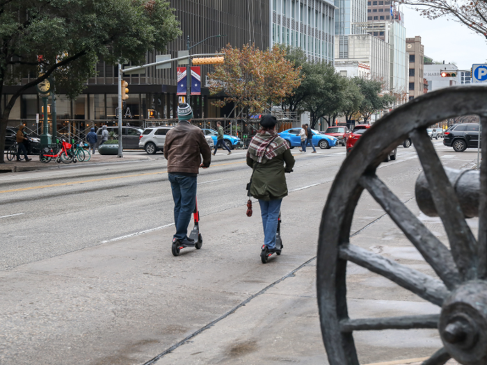 And now, the city is crawling with licensed scooters, with locals and tourists alike taking to them to get around town.