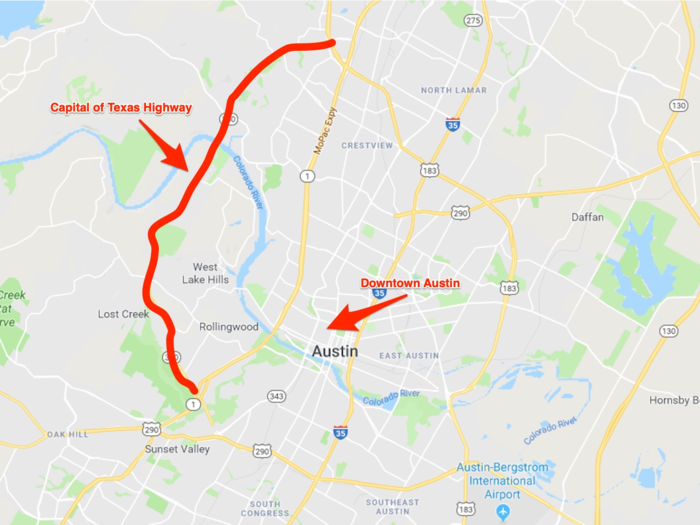 In the 1990s, the Capital of Texas Highway to the northwest of downtown was a stretch where many tech companies setting up shop. They started congregating in downtown Austin instead in the early 2000s.