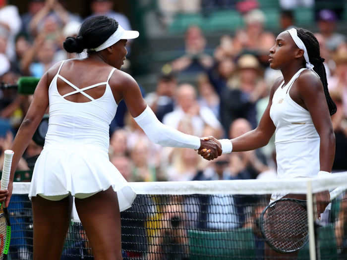 In the opening round of Wimbledon, Gauff defeated five-time champion Venus Williams.