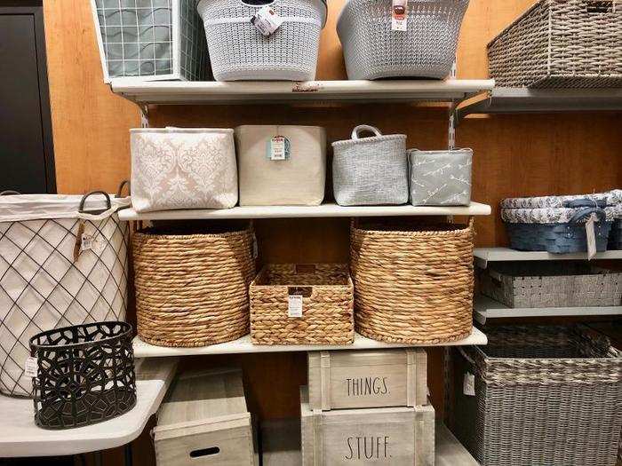 ... which then led us to this wall of wicker baskets.