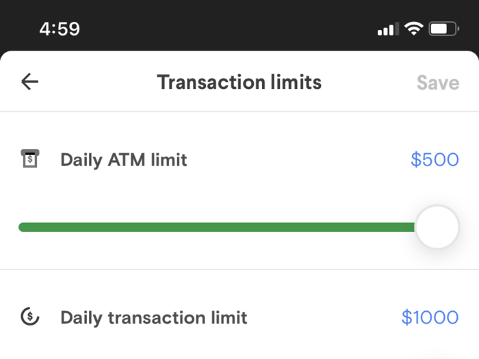 Dave does a great job of making the smaller parts of banking easy to access and easier to use. I especially like the ability to quickly set daily transaction and ATM limits.