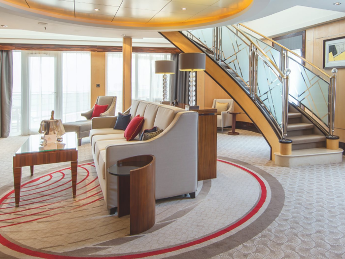 If you really want to set sail in style, the Balmoral Suite aboard Cunard Line