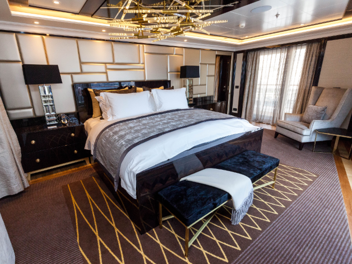 Next up, a suite offered by Regent Seven Seas Cruises. You can find the Regent Suite aboard the Seven Seas Explorer, though you