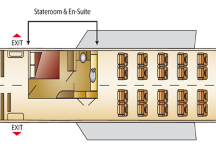 This is the standard layout of the GainJet 757-200 that