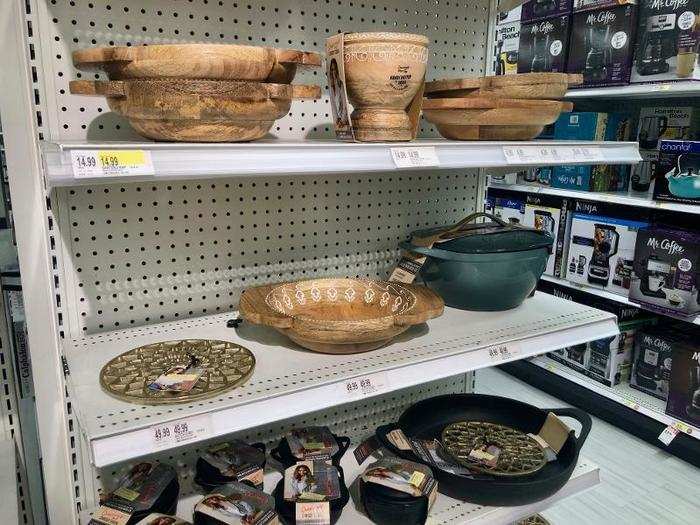 There was a small selection of items from the Cravings by Chrissy Teigen collection. This display of rustic styled items was one of the few interesting sections in Target