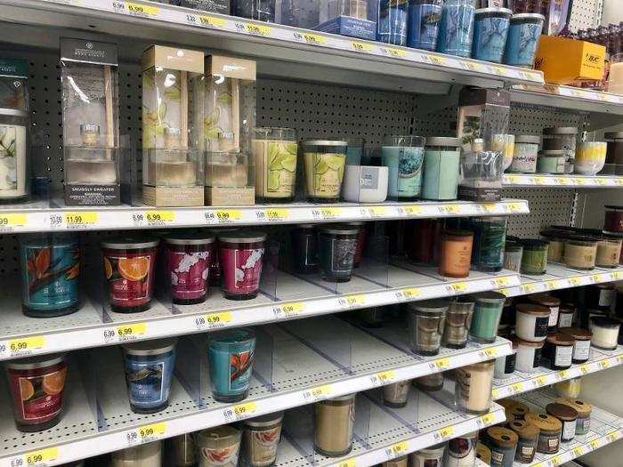 Neither was the scented candles selection.