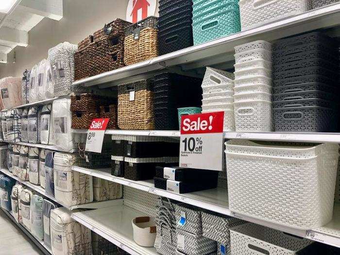 A simple glance down the aisles showed that the colors and styles in Target were less exciting than those at Pier 1 Imports.