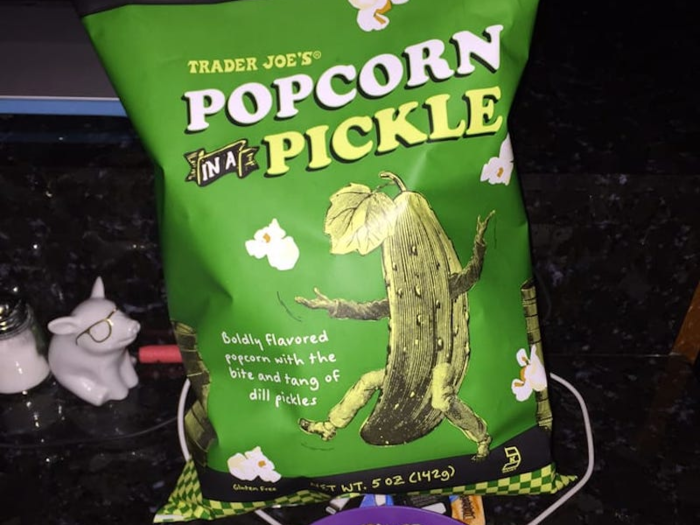 Pickle-flavored popcorn