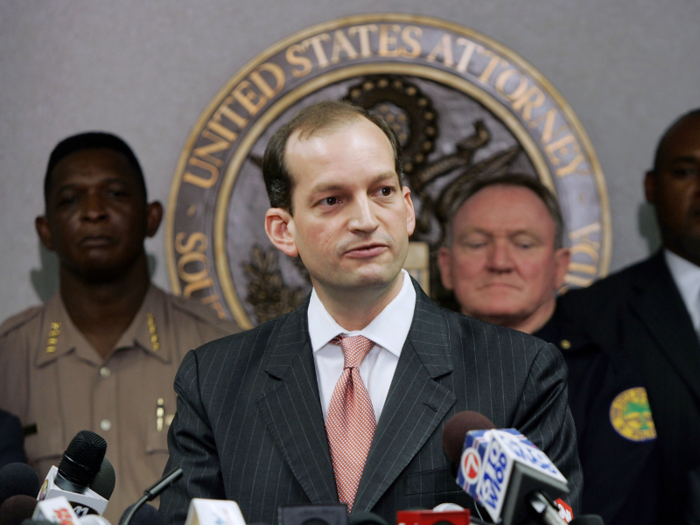 US Secretary of Labor Alexander Acosta worked with Epstein