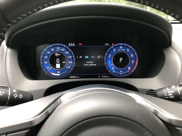 The analog-digital instrument cluster is crisp and bright and ...