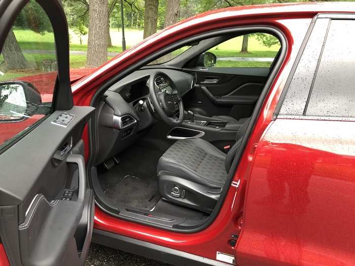 The ebony interior is on the severe side of premium, but it