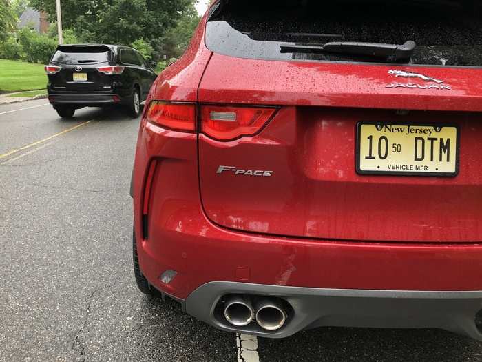 The quad exhaust pipes add ferocity to the rear-end.