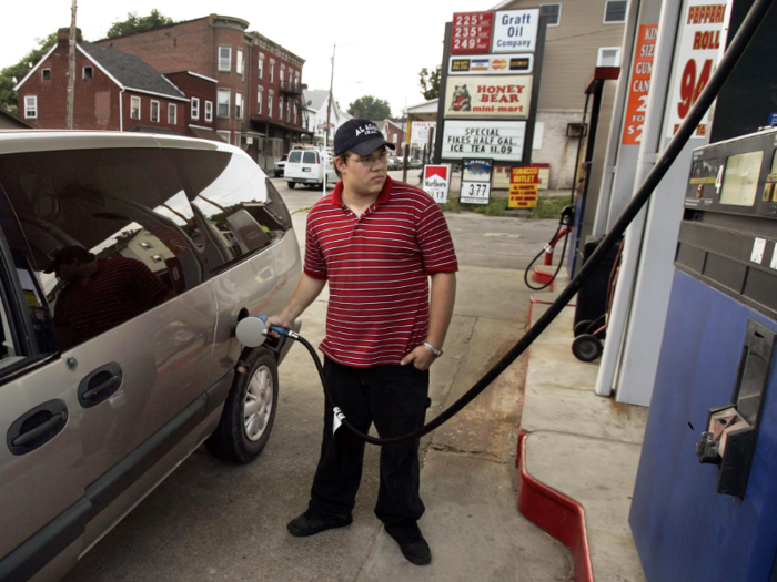 You need to buy more gas in the suburbs, too