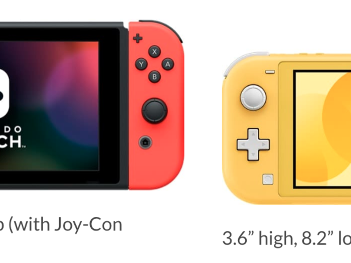 2. The Nintendo Switch Lite is smaller than the flagship Nintendo Switch, in both its body and screen sizes.