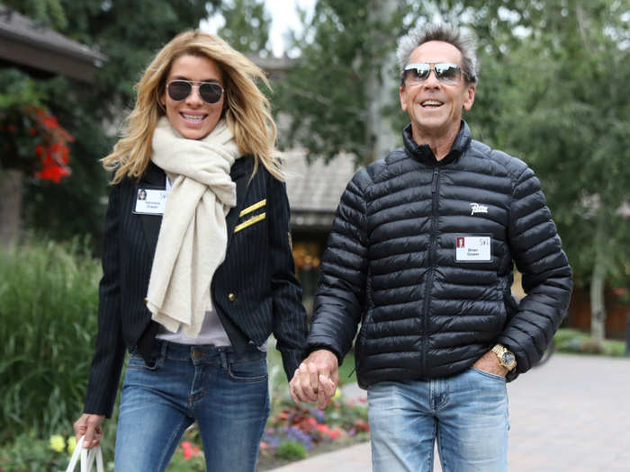 Veronica Smiley (left) walks hand in hand with spouse, film producer Brian Glazer (right), who produced "A Beautiful Mind" in 2001.