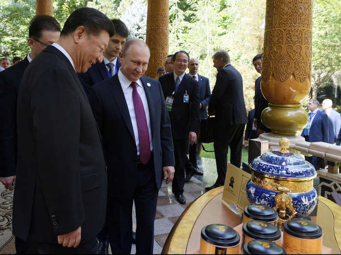 ... and Xi gave Putin a box of tea.