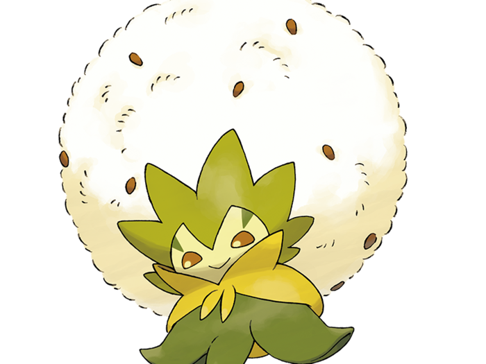 Eldegoss, the Cotton Bloom Pokémon (Grass)
