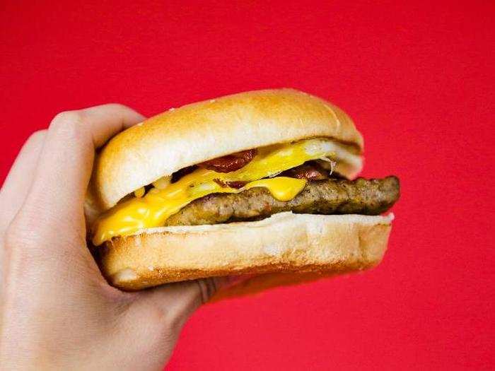 BUN: 3 — A burger bun on a breakfast sandwich isn