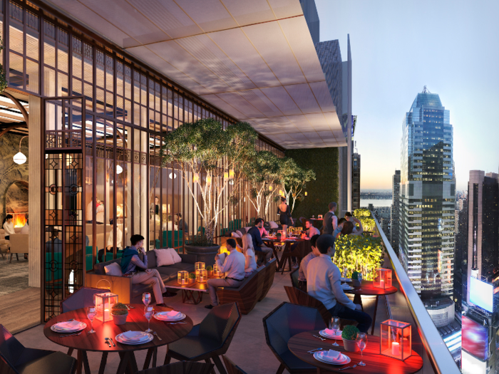 Near the stage, TSX Broadway will also have ample outdoor terrace space for fine dining.
