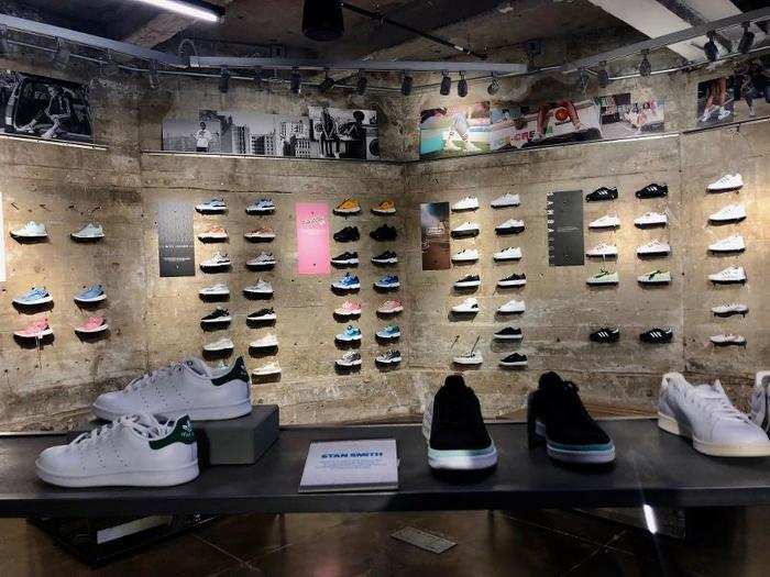 ... as well as a huge wall full of shoes.