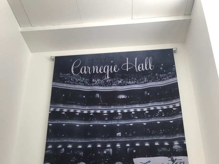 Carnegie Hall has paintings and photos all around these rest areas depicting famous performances of the past. The Rose Museum inside the hall has a whole room dedicated to preserving the concert venue