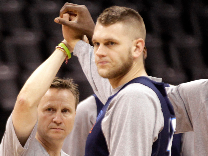 Cole Aldrich was a second-year center playing limited minutes off the bench.