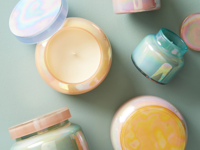 Anthropologie Iridescent Lagoon Candle