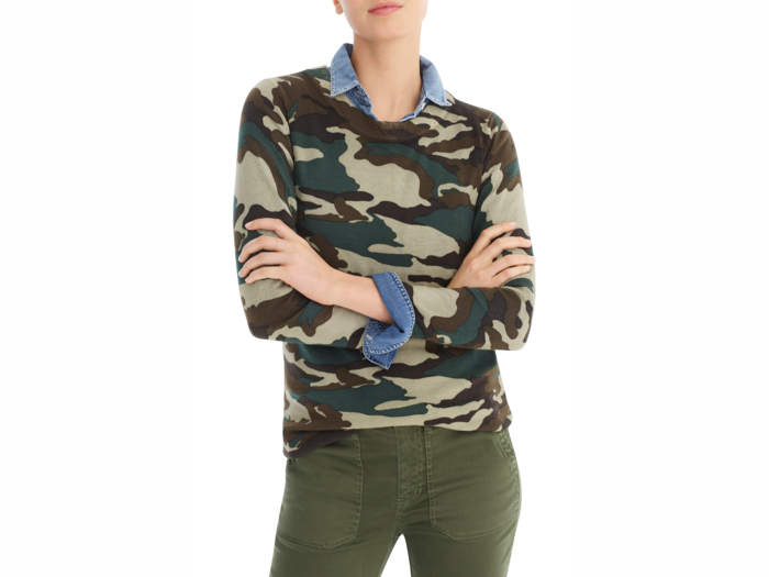 J. Crew Tippi Camo Sweater