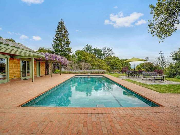 When band practice adjourns, a beautiful lap pool in the backyard awaits.